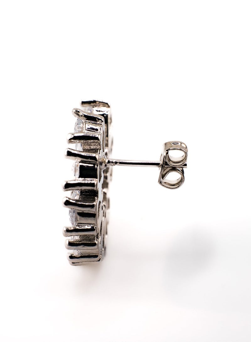 1une S925 Earrings ''LUCK''  Zirconia Stones Horseshoe Symbol - Image 5